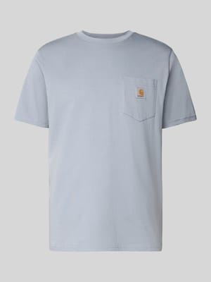 T-Shirt mit Label-Detail Shop The Look MANNEQUINE