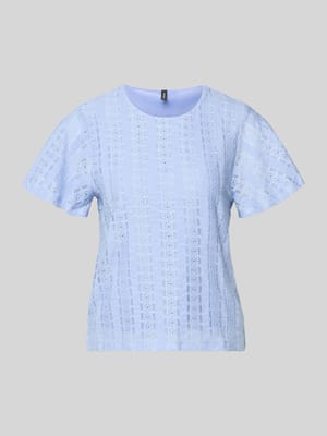 Kurzarmbluse mit Lochstickerei Modell 'CASSANDRA' Shop The Look MANNEQUINE