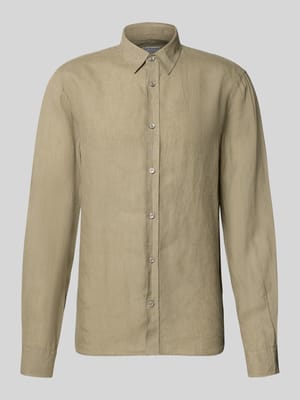 Regular Fit Leinenhemd mit Kentkragen Modell 'Spenser' Shop The Look MANNEQUINE
