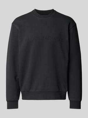 Sweatshirt mit Label-Detail Shop The Look MANNEQUINE