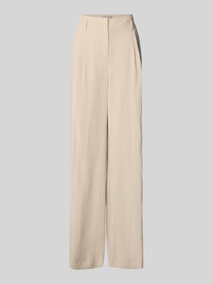 Spodnie o kroju wide leg z zakładkami w pasie i szlufkami na pasek Shop The Look MANNEQUINE