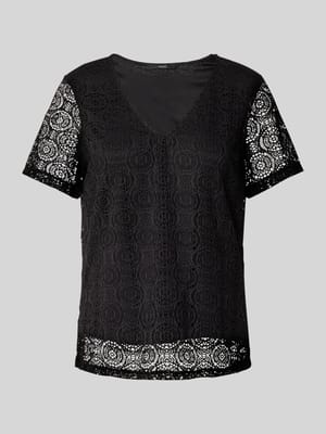 Regular fit T-shirt met etskanteffect model 'MAYA' Shop The Look MANNEQUINE