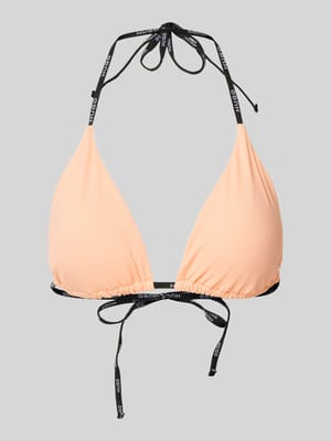 Bikini-Oberteil in Triangel-Form mit Label-Details Shop The Look MANNEQUINE