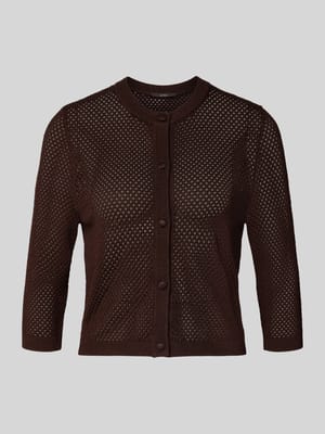 Semi-transparant gebreid jack met 3/4-mouwen Shop The Look MANNEQUINE