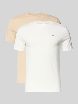 Slim Fit T-Shirt Set aus reiner Baumwolle im 2er-Pack Shop The Look MANNEQUINE