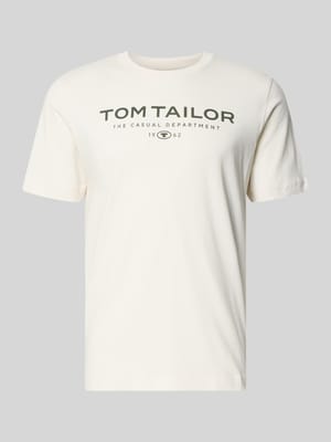 Regular Fit T-Shirt aus reiner Baumwolle Shop The Look MANNEQUINE