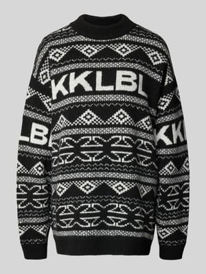 Sweter z dzianiny żakardowej z okrągłym dekoltem Shop The Look MANNEQUINE