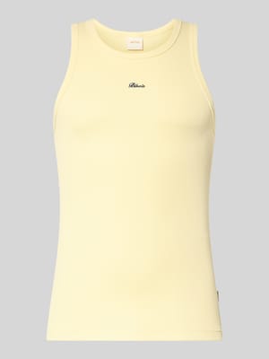 Tanktop in Ripp-Optik mit Label-Stitching Shop The Look MANNEQUINE