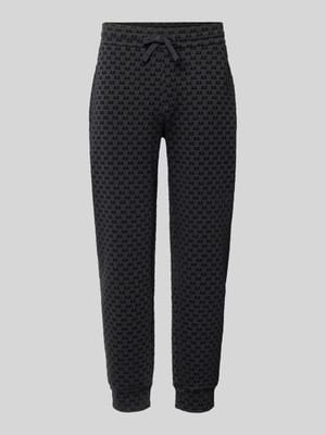 Sweatpants im Allover-Look mit Logo-Muster Modell 'PANTALONI' Shop The Look MANNEQUINE