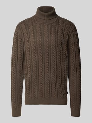 Strickpullover mit Zopfmuster Shop The Look MANNEQUINE