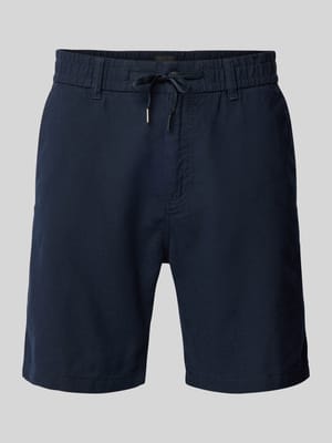 Tapered Fit Leinenshorts mit elastischem Bund Shop The Look MANNEQUINE