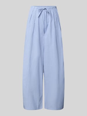 Stoffen broek met elastische band en tunnelkoord model 'FEOLY' Shop The Look MANNEQUINE