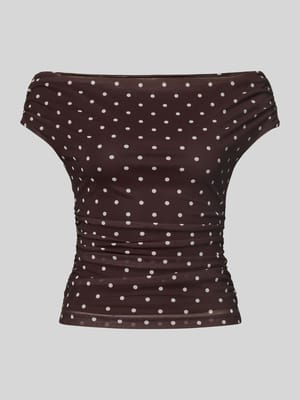 Top aus Mesh im Off-Shoulder-Design Modell 'Mimi' Shop The Look MANNEQUINE