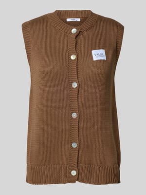 Mouwloos vest met labelpatch Shop The Look MANNEQUINE