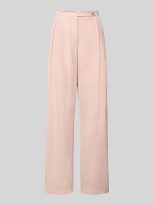 Bundfaltenhose aus Viskose-Mix mit Knopfverschluss Shop The Look MANNEQUINE
