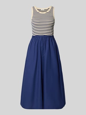 Tailliertes Freizeitkleid aus Baumwoll-Mix Shop The Look MANNEQUINE