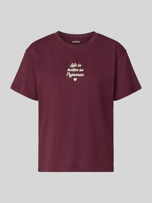 Regular Fit Pyjama-Oberteil mit Statement-Print Shop The Look MANNEQUINE