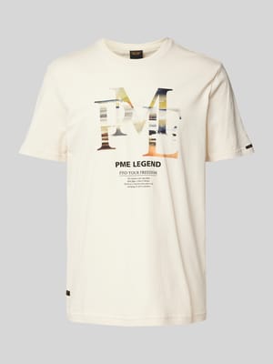 T-Shirt mit Label-Print Shop The Look MANNEQUINE