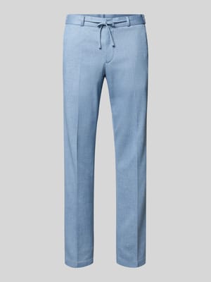 straight fit stoffen broek met bandplooien model 'Sparta' Shop The Look MANNEQUINE