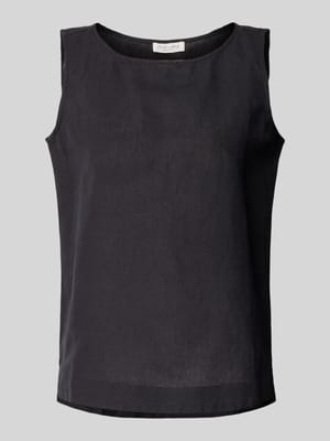 Leinentop mit Rundhalsausschnitt Shop The Look MANNEQUINE