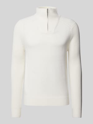 Gebreide pullover van lanawolmix met schipperskraag Shop The Look MANNEQUINE