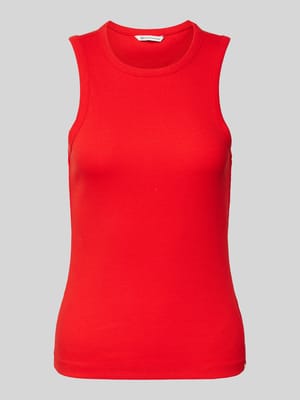 Slim Fit Tank Top aus Baumwoll-Mix in Ripp-Optik Shop The Look MANNEQUINE