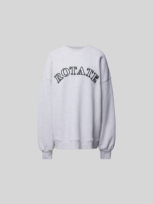 Oversized Sweatshirt mit Label-Stitching Shop The Look MANNEQUINE