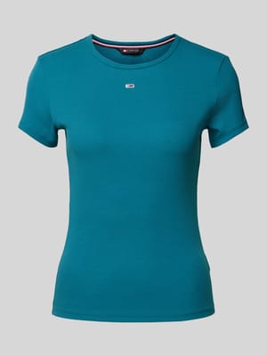 Slim Fit T-Shirt in Ripp-Optik Modell 'ESSENTIAL' Shop The Look MANNEQUINE