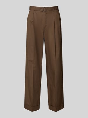 Loose fit stoffen broek met stolpplooien Shop The Look MANNEQUINE