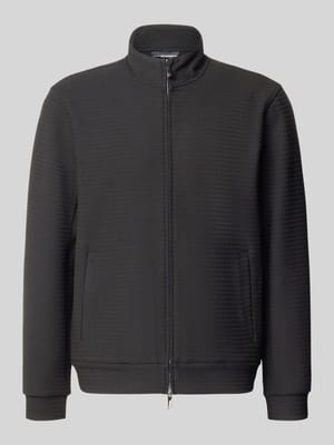 Sweatjacke mit Stehkragen und Zweiwege-Reißverschluss Shop The Look MANNEQUINE