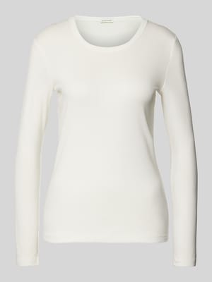 Regular Fit Langarmshirt aus Baumwoll-Mix mit Rundhalsausschnitt Shop The Look MANNEQUINE