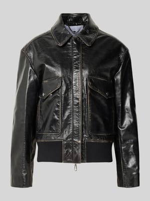 Leren jack van echt leer Shop The Look MANNEQUINE