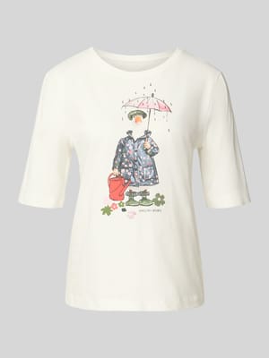 Regular Fit T-Shirt aus reiner Baumwolle Shop The Look MANNEQUINE