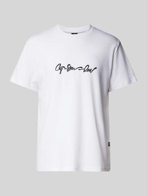 T-Shirt mit Label-Print Shop The Look MANNEQUINE