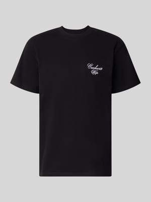 T-Shirt mit Logo-Stitching Modell 'Gracious' Shop The Look MANNEQUINE