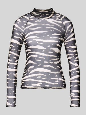 Longsleeve aus Mesh mit Stehkragen Shop The Look MANNEQUINE