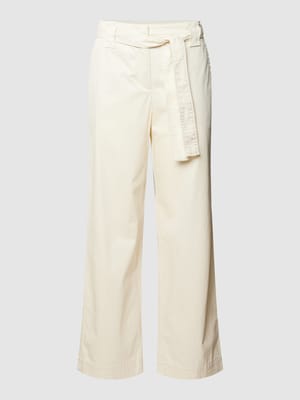 Stoffen broek met stoffen ceintuur Shop The Look MANNEQUINE