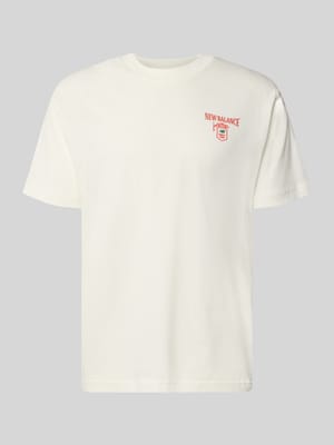 Regular Fit T-Shirt aus reiner Baumwolle mit Label-Detail Shop The Look MANNEQUINE