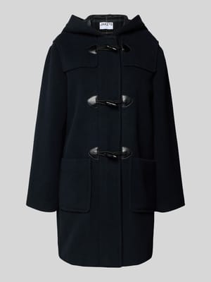 Lange jas met capuchon en knoopsluiting Shop The Look MANNEQUINE