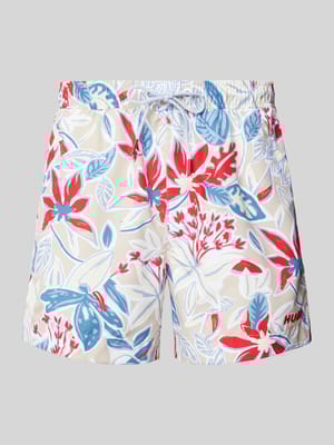 Relaxed fit zwembroek met labelprint, model 'CALALA' Shop The Look MANNEQUINE