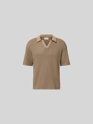 Poloshirt mit V-Ausschnitt Shop The Look MANNEQUINE