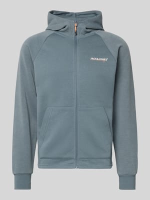 Regular Fit Sweatjacke mit Logo-Print Modell 'Thatcher' Shop The Look MANNEQUINE