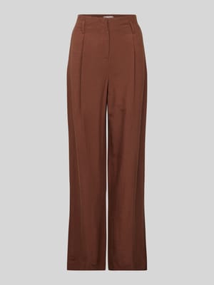 Wide Leg Bundfaltenhose mit Gürtelschlaufen Shop The Look MANNEQUINE