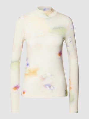 Shirt met lange mouwen met all-over motief Shop The Look MANNEQUINE