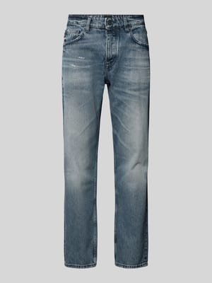 Slim Fit Jeans mit Label-Detail Modell 'Troy' Shop The Look MANNEQUINE