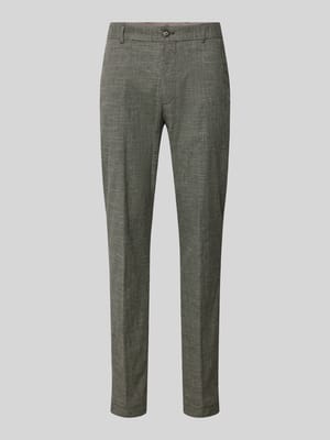Spodnie do garnituru o kroju slim fit z fakturowanym wzorem model ‘Hank’ Shop The Look MANNEQUINE