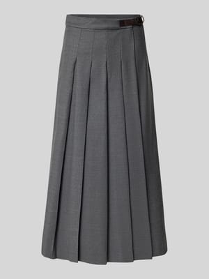 Ausgestellter Wickelrock aus Schurwoll-Mix Modell 'FASTOSO' Shop The Look MANNEQUINE