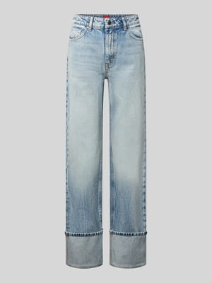 straight fit jeans van puur katoen Shop The Look MANNEQUINE