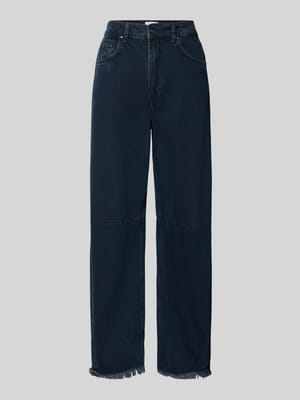 wide fit jeans met lyocell-aandeel met franjesrand Shop The Look MANNEQUINE