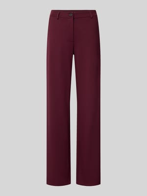 straight fit stoffen broek met viscose model 'Nanni' Shop The Look MANNEQUINE